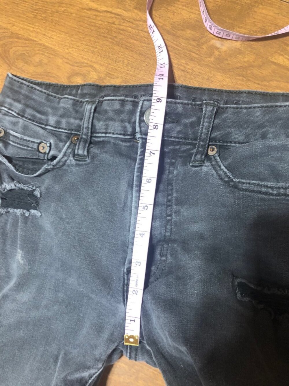 American Eagle Outfitters Black Slim Distressed Men's Jeans 29 X 30 - Picture 9 of 10